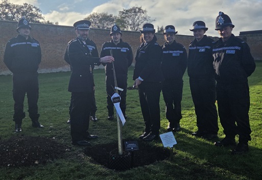 One of 49 saplings from the tree is now set to be homed and grown at the Sulhamstead Police Training Centre, where new police officer recruits are trained, and which also features a number of gardens. Picture: Thames Valley Police