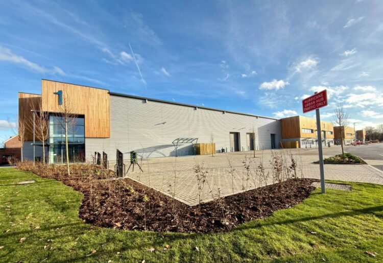 A photo of the new industrial buildings to let at the Hurricane Urban Hub at the site of the Adwest Factory, previously used to produce aircraft in Headley Road East, Woodley. Credit: David Hawkins