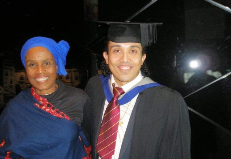 Dave Jurgensen with his mother Dr Albertineer Mathurine Jurgensen. Credit: The Jurgensen family