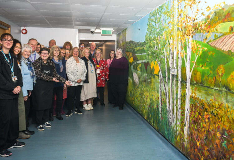 A new mural at RBH will is designed to soften the hospital's bereavement and mortuary areas. Picture: Royal Berkshire Charity, and Royal Berks NHS Foundation Trust