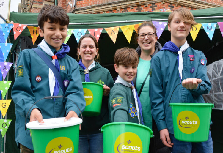 The Wokingham May Fair on Bank Holiday Monday.

1st. Wokingham (St. Pauls) Scouts fundraising.