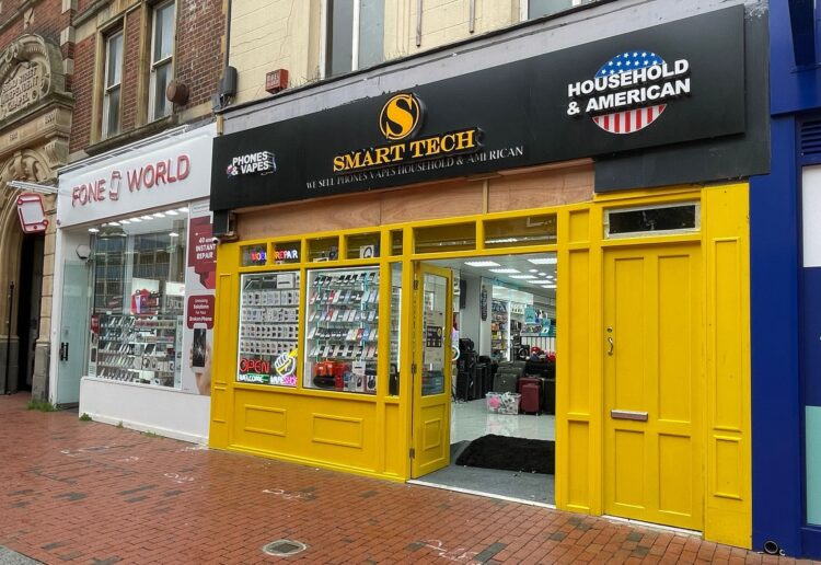 Smart Tech and Fone World. Smart Tech took hold of a long closed unit in Broad Street earlier this year. Credit: James Aldridge, Local Democracy Reporting Service