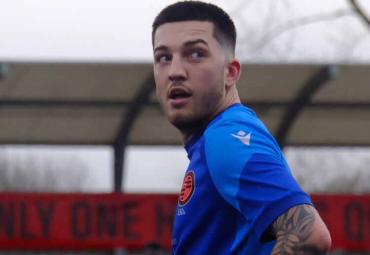 Connor Richardson scored twice. Pic: Andrew Batt.