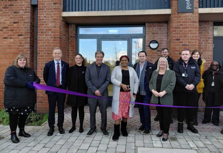 Council tenant Olivia at the ceremony to celebrate the delivery of 46 affordable homes by Reading Borough Council in Wensley Road, Coley. Credit: James Aldridge, LDRS
