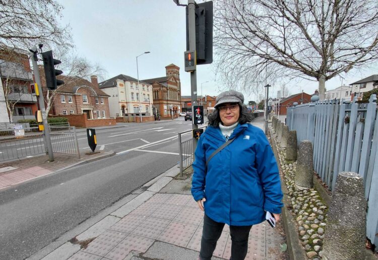 Eleonora Galli, a neighbour has called for safety measures for crossings in Kings Road, Reading, after son was injured in 2021. Credit: James Aldridge, Local Democracy Reporting Service