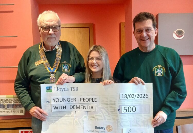 Rotary Club of Pangbourne has donated funds from its winter events to YPWD and Tilehurst Crafters. Picture: Pangbourne Rotary Club