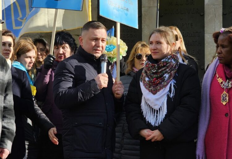 Vasyl Markevych, the head of the Zolochiv District State Administration in Reading on February 28.