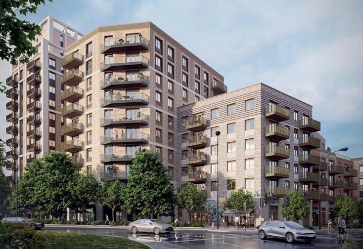 A CGI of the proposal to replace the former police headquarters in Reading with more than 200 flats. Credit: JTP