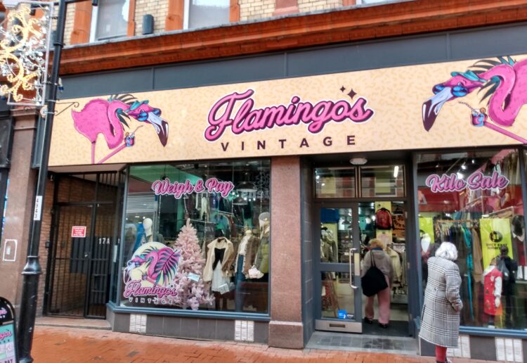 The Flamingo Vintage shop in Queen Victoria Street, Reading town centre. Credit: James Aldridge, Local Democracy Reporting Service