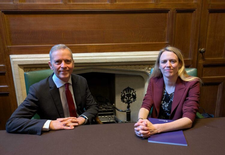 Matt Rodda, the Labour MP for Reading Central, in a meeting with Louise Jones, the minister for veterans and Labour MP for North East Derbyshire. Credit: Office of Matt Rodda MP