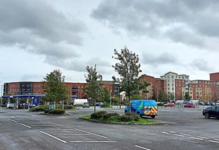 The Tesco Extra car park in Portman Road, West Reading, where 80 flats could be built. Credit: Ridgepoint Homes