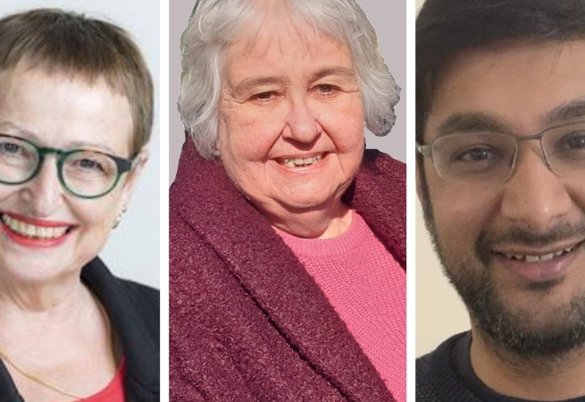 Three Reading Borough councillors were announced as retiring: Deborah Edwards, Jo Lovelock and Sam Juthani. Credit: Reading Borough Council / Reading Labour