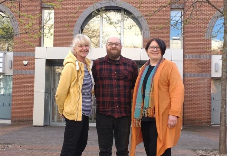 Reading Liberal Democrat councillors, all representatives for Tilehurst: Meri O Connell, new group leader James Moore and Anne Thompson. Credit: Reading Liberal Democrats