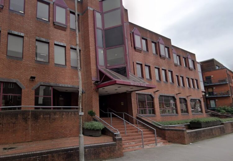 Regents Gate in Crown Street, Reading, subject of a plan to convert it from the former offices of the Spire Dunedin Hospital into 29 apartments. Credit: Google Maps