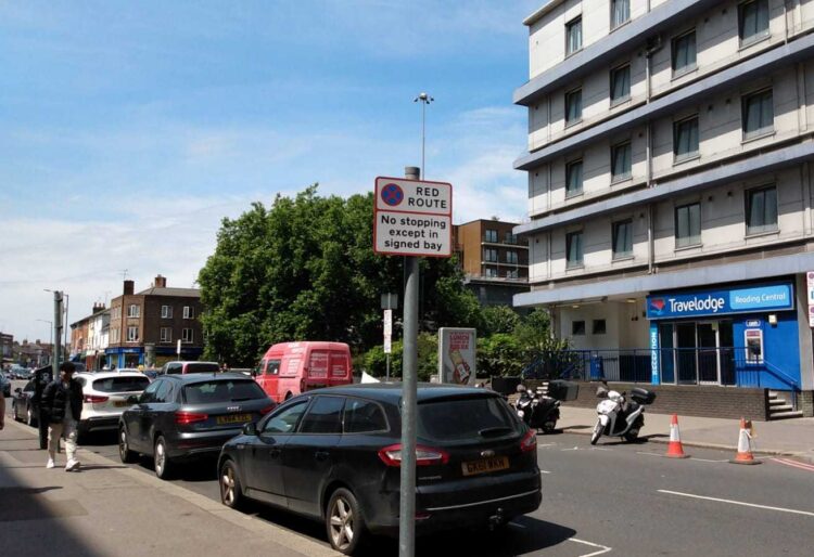 Part of the red route in Oxford Road, Reading. Credit: James Aldridge, Local Democracy Reporting Service