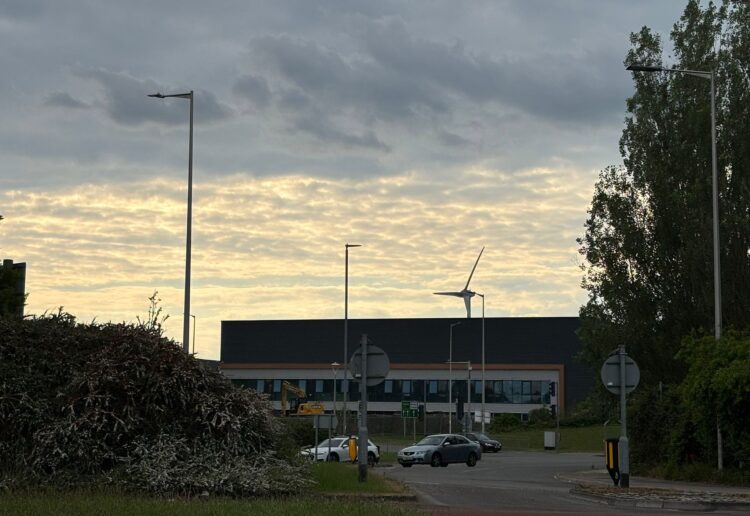 The Reading International Logistics Park is nearly complete. It is visible as drivers leave the M4 at junction 11 and enter into Reading. Credit: James Aldridge, Local Democracy Reporting Service