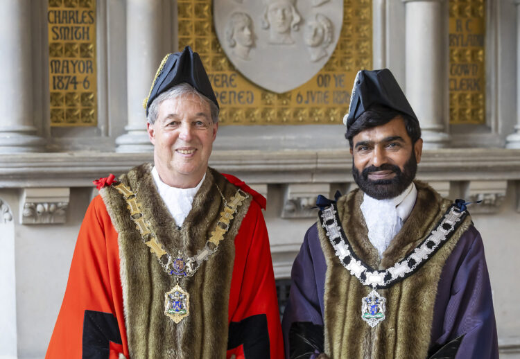 Councillor Paul Gittings (Labour, Coley), the Mayor of Reading for 2026/27, with his deputy cllr Amjad Tarar (Labour, Battle). Credit: Stewart Turkington