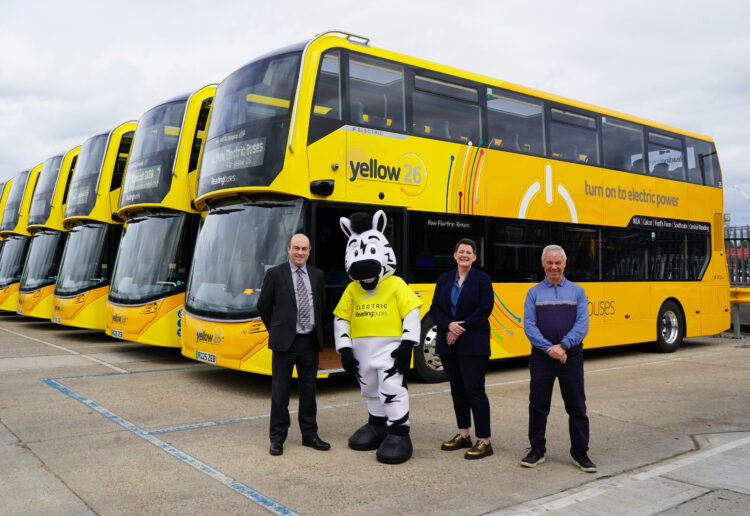 Reading Buses has announced that another tranche of vehicles in its fleet has gone electric, with new Yellow 26 buses out on the roads. Picture: Reading Buses