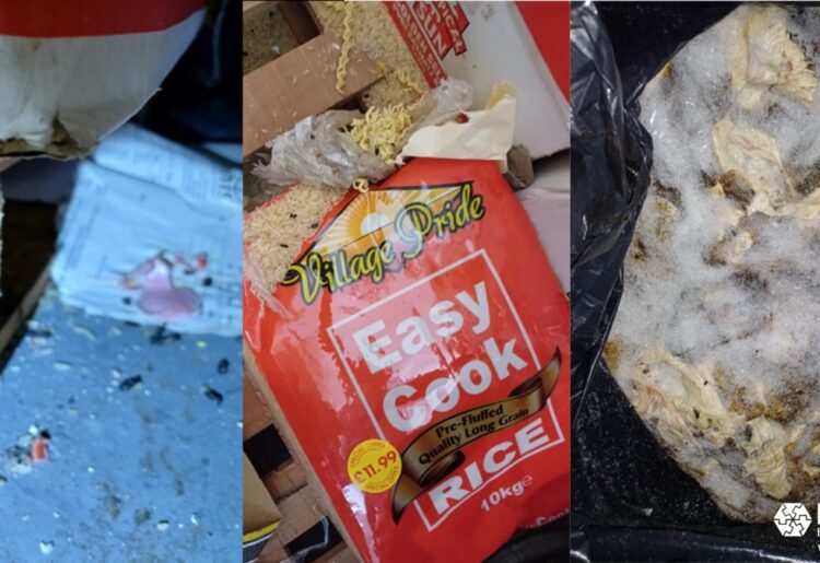 Council safety teams found bin bags full of unlabelled meat, sheep heads, and food contaminated with rat faeces during inspections. Picture: Reading Borough Council
