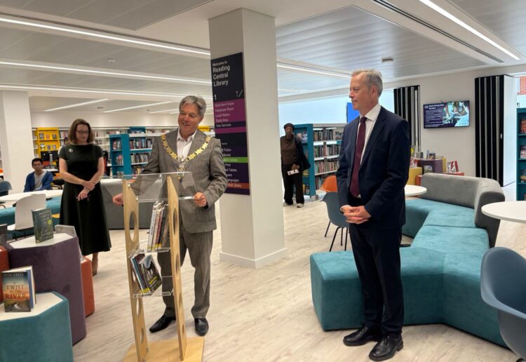 Councillor Paul Gittings (Labour, Coley), the Mayor of Reading, speaks at the official opening of the new central library. Credit: James Aldridge, Local Democracy Reporting Service