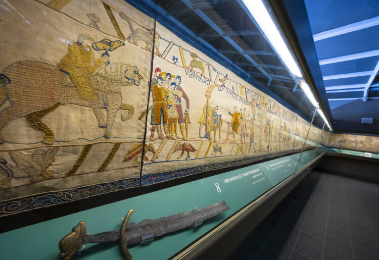 The only full-scale replica of the Norman Bayeux Tapestry, Britain?s Bayeux Tapestry, celebrates 140 years since its creation this week. Photo by Stewart Turkington
