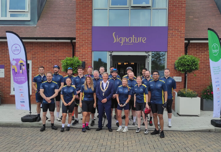 Signature at Caversham welcomed cyclists and residents as it hosted the final leg of Championing Social Care?s Great British Cycle Relay. Picture: Signature at Caversham