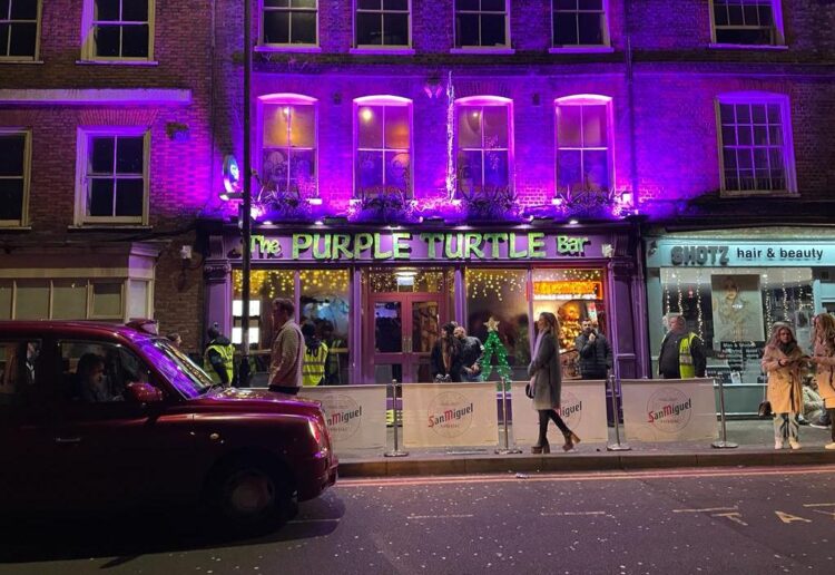 The famous Purple Turtle in Gun Street on a Friday night in Reading town centre. Credit: James Aldridge, Local Democracy Reporting Service