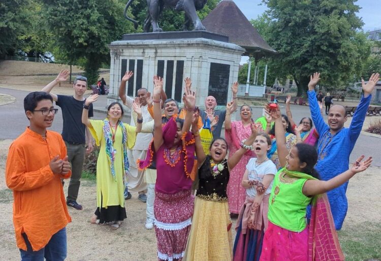 The Hare Krishnas (ISKCON), the organisers of the Rathayatra Festival in Reading. Credit: ISKCON Reading