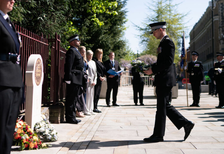 A memorial to PC Andrew Harper was instated at Forbury Gardens in Reading last year.
