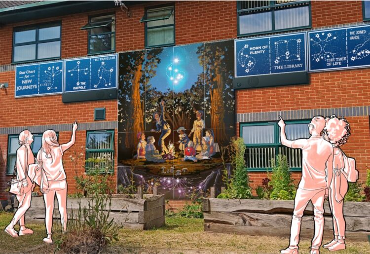 The Solar Mural will include lights, sound and sensors that will respond as people walk past, making it an engaging and welcoming space. Picture: Reading Borough Council