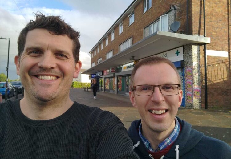 Dave McElroy, a Reading Green Party spokesperson and councillor for Redlands with newly elected councillor Richard Walkem (Green, Coley). Credit: Reading Green Party