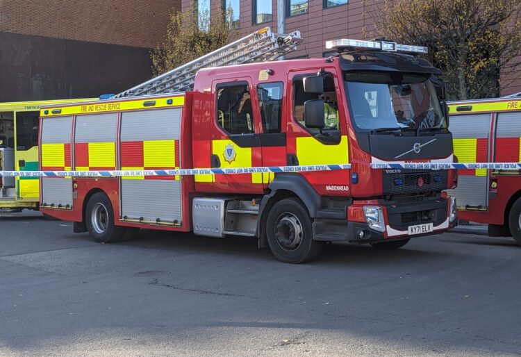 Teams from Royal Berkshire Fire and Rescue Service are still responding to a fire in Patriot Place, Central Reading.