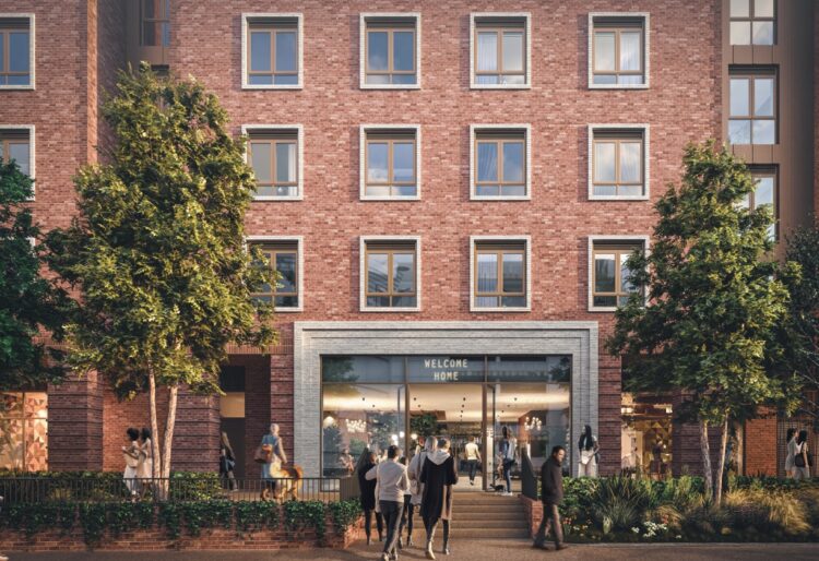 A CGI of the revised plan by John Lewis to build 170 flats to replace its customer collections centre in Mill Lane, Reading town centre. Credit: John Lewis Partnership