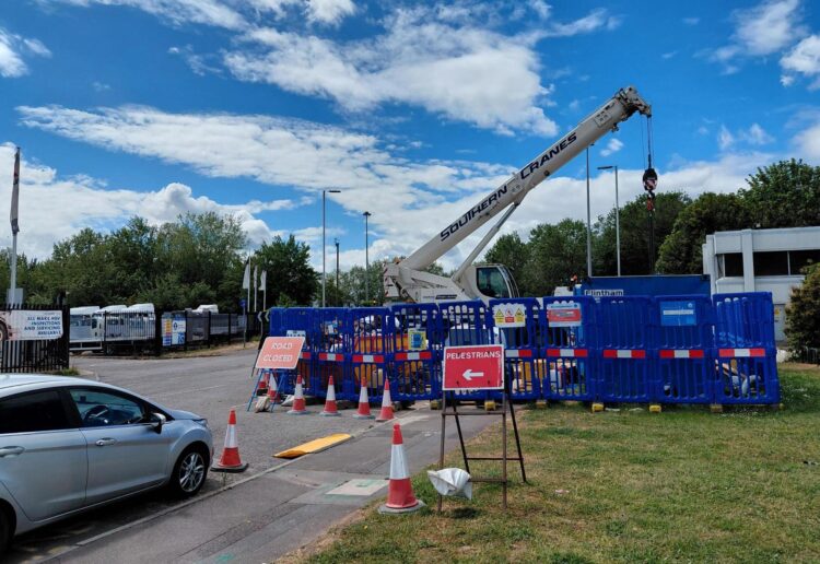 The junction of Bennet Road and the A33 in Reading, which has been closed since October 18, 2025. Credit: James Aldridge, Local Democracy Reporting Service
