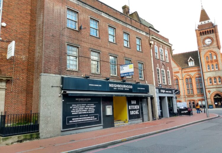 The closed Neighbourhood bar & kitchen, formerly Matchbox, which is set to be taken over by Spirit Bar at 5-6 Friar Street, Reading. Credit: James Aldridge, Local Democracy Reporting Service