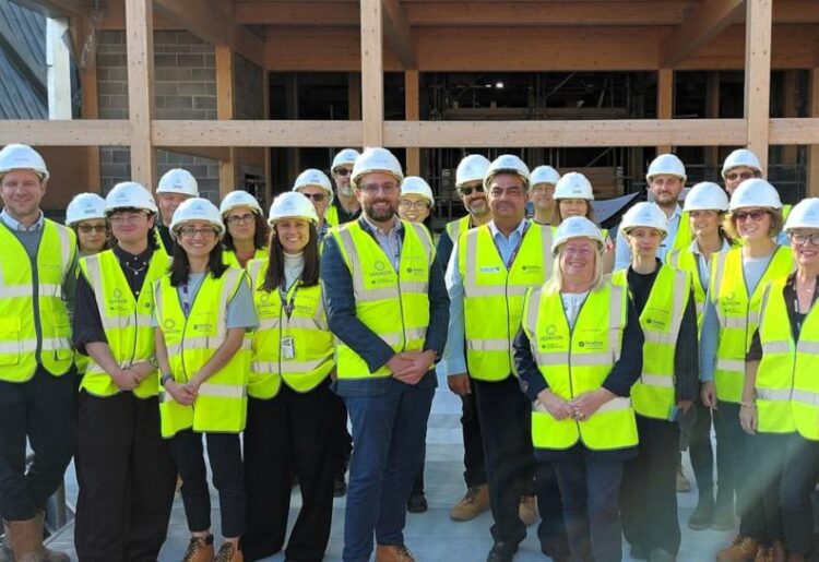 A new walkway has been put in place in the latest milestone of the rejuvenation of Reading's iconic theatre this week. Picture: Reading Borough Council
